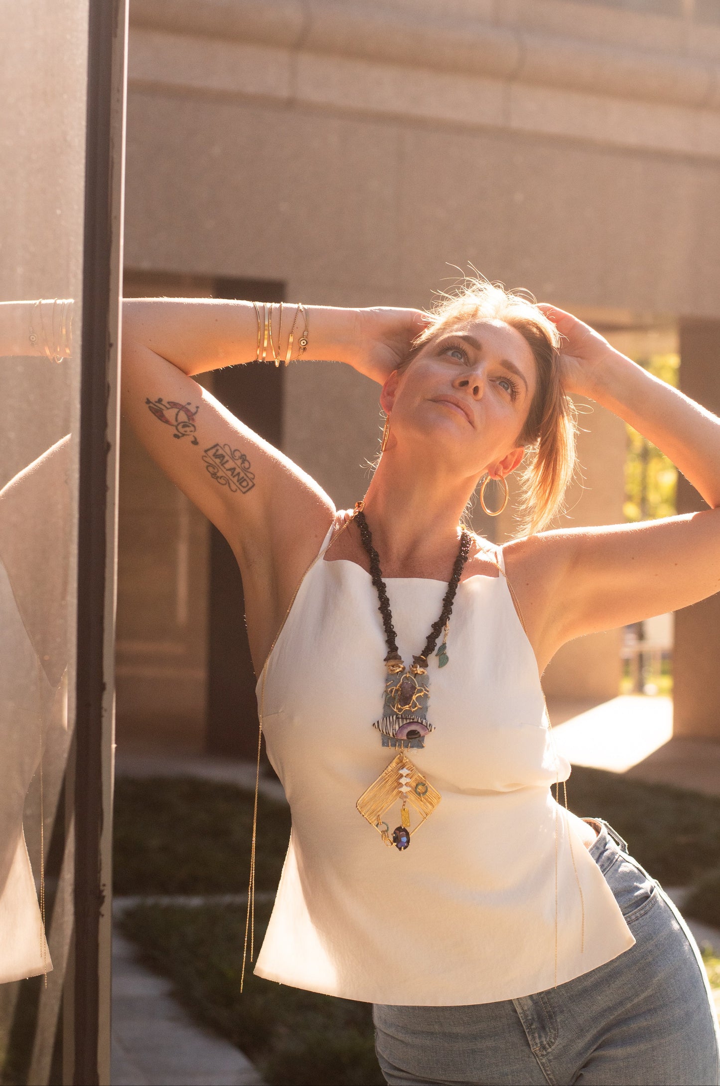 Amethyst + Denim Vision Necklace